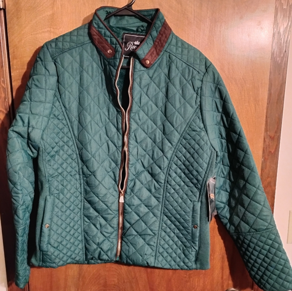 Women's Green quilted Coat Size L